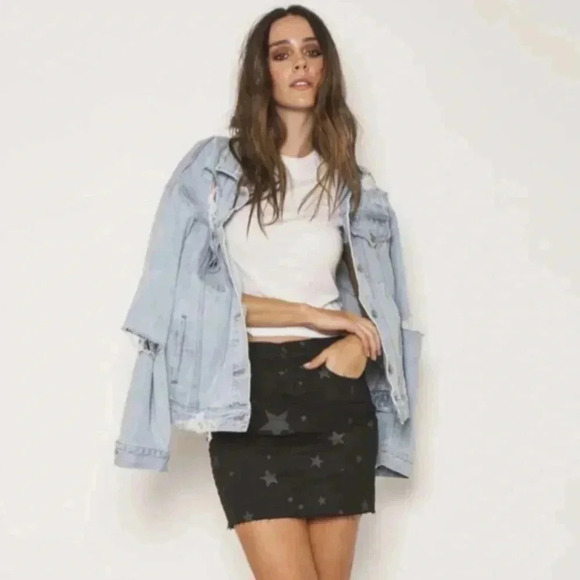 Urban Outfitters Neon Blonde Jean Jacket Light Wash Denim Distressed Blue Small - Picture 5 of 16